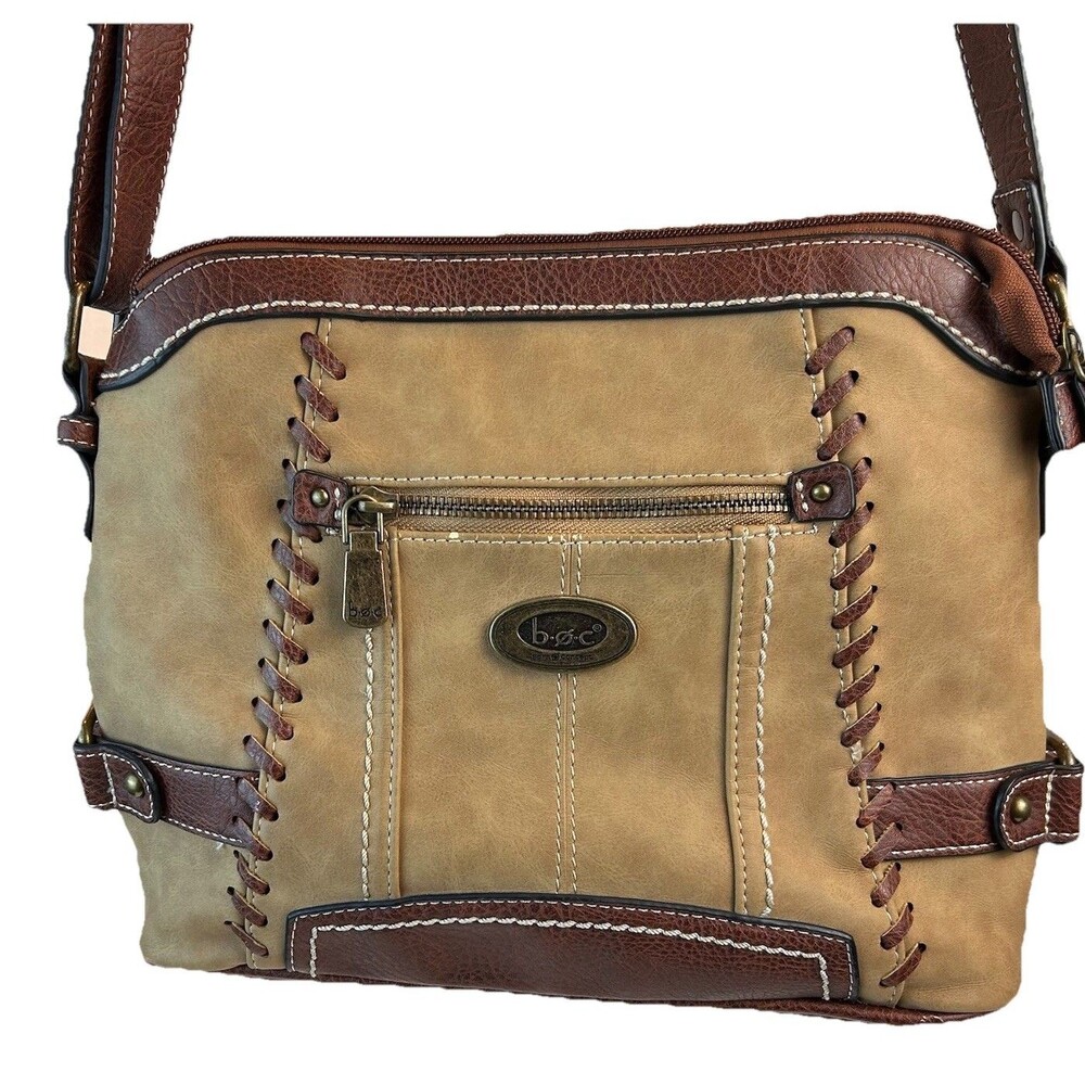 BOC Born Concept Purse Brown Faux Leather Shoulder Women's Handbag